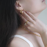 Load image into Gallery viewer, GOLD HOOP EARRINGS
