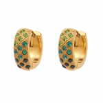 Load image into Gallery viewer, OPULENT ZIRCON HUGGIE HOOP
