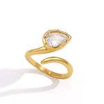 Load image into Gallery viewer, PEAR GLOW ADJUSTABLE RING
