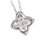 Load image into Gallery viewer, CLOVER CRYSTAL PENDANT NECKLACE
