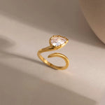 Load image into Gallery viewer, PEAR GLOW ADJUSTABLE RING
