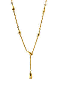 GOLDEN CASCADE TEARDROP NECKLACE