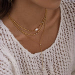 Load image into Gallery viewer, MOONLIGHT PEARL LAYER NECKLACE

