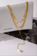 Load image into Gallery viewer, MOONLIGHT PEARL LAYER NECKLACE
