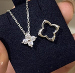 Load image into Gallery viewer, CLOVER CRYSTAL PENDANT NECKLACE
