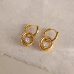 Load image into Gallery viewer, ORBIT CRYSTAL HOOP EARRING
