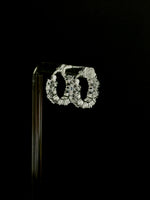 Load image into Gallery viewer, BAGUETTE CRYSTAL HOOP EARRINGS
