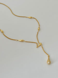 GOLDEN CASCADE TEARDROP NECKLACE