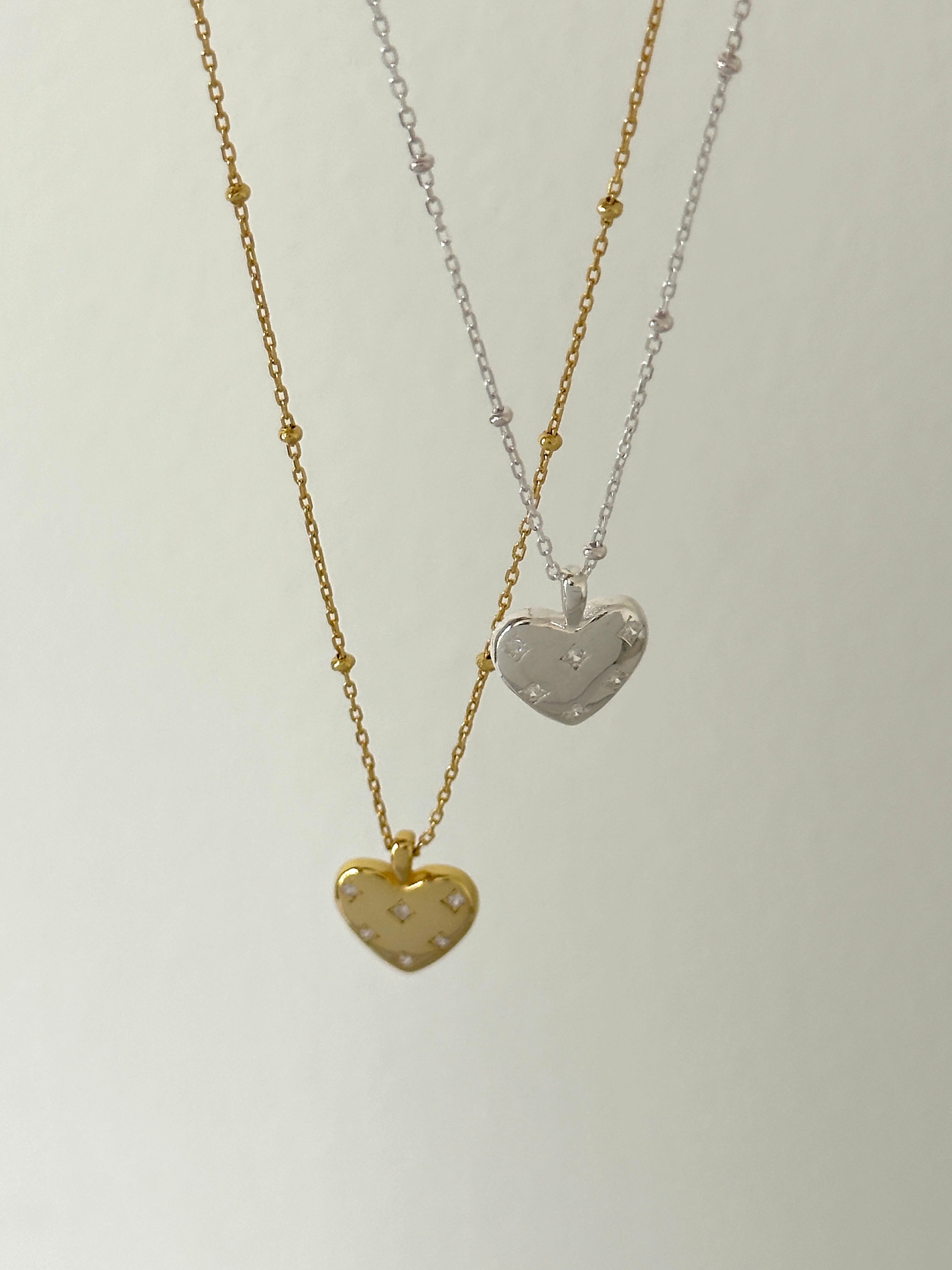 DOTTED LOVE CHARM NECKLACE