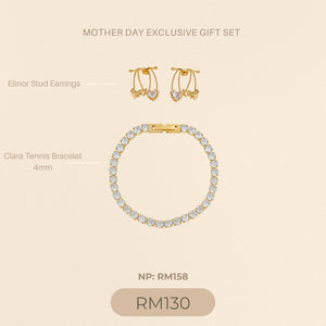 ELINOR STUD EARRINGS + CLARA TENNIS BRACELET SET