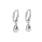 Load image into Gallery viewer, PAVE DRIP HUGGIE HOOPS
