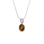 Load image into Gallery viewer, SOLEA TIGER EYE PENDANT NECKLACE

