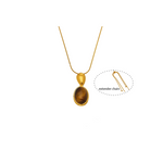 Load image into Gallery viewer, SOLEA TIGER EYE PENDANT NECKLACE
