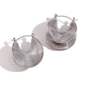 SILVER RIPPLE EARRINGS