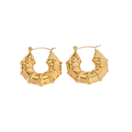 Load image into Gallery viewer, ZEN BAMBOO HOOP EARRINGS
