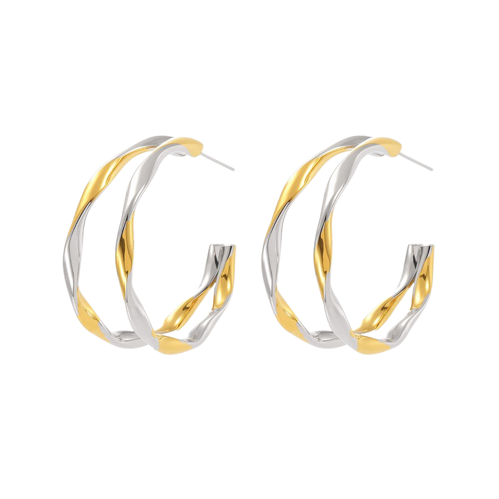 ECLIPSE TWISTED HOOP EARRINGS