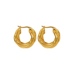 Load image into Gallery viewer, CURLE TWISTED HOOP EARRINGS
