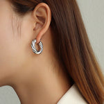 Load image into Gallery viewer, CURLE TWISTED HOOP EARRINGS

