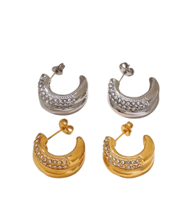 REVO ZIRCON STUD EARRINGS