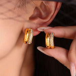 Load image into Gallery viewer, REVO ZIRCON STUD EARRINGS
