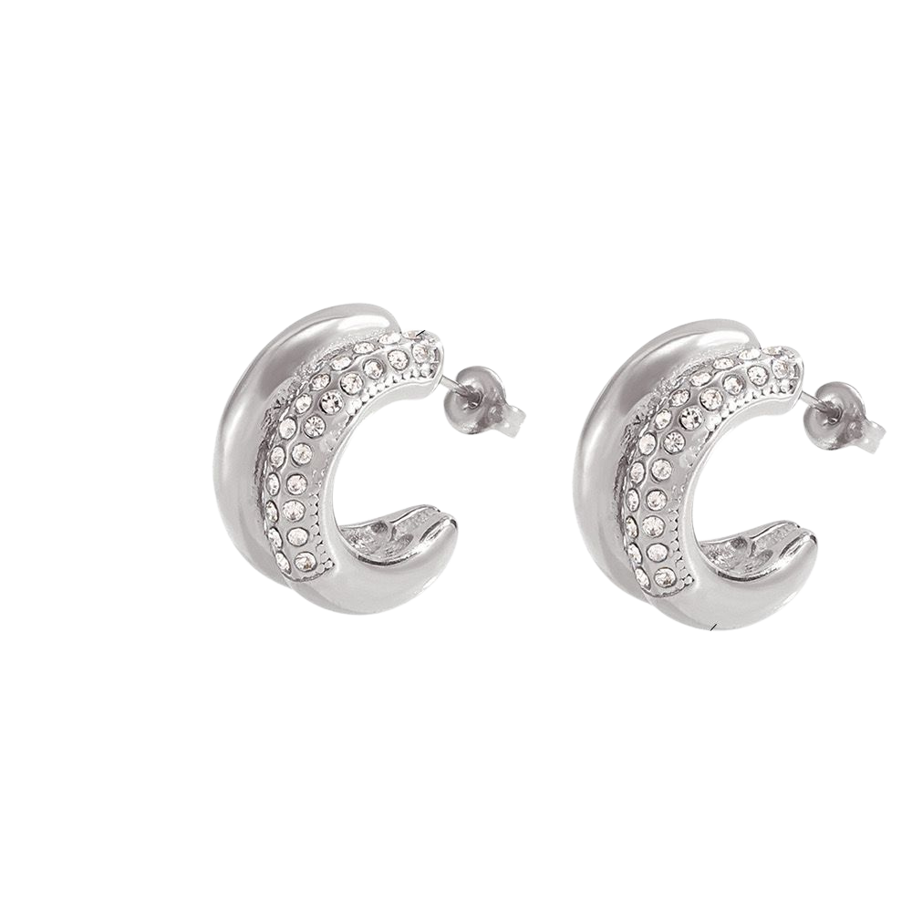 REVO ZIRCON STUD EARRINGS
