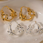 Load image into Gallery viewer, FLORIN HOOP EARRINGS
