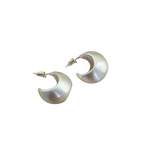 Load image into Gallery viewer, NOVA MATT HALF MOON STUD EARRINGS

