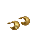 Load image into Gallery viewer, NOVA MATT HALF MOON STUD EARRINGS
