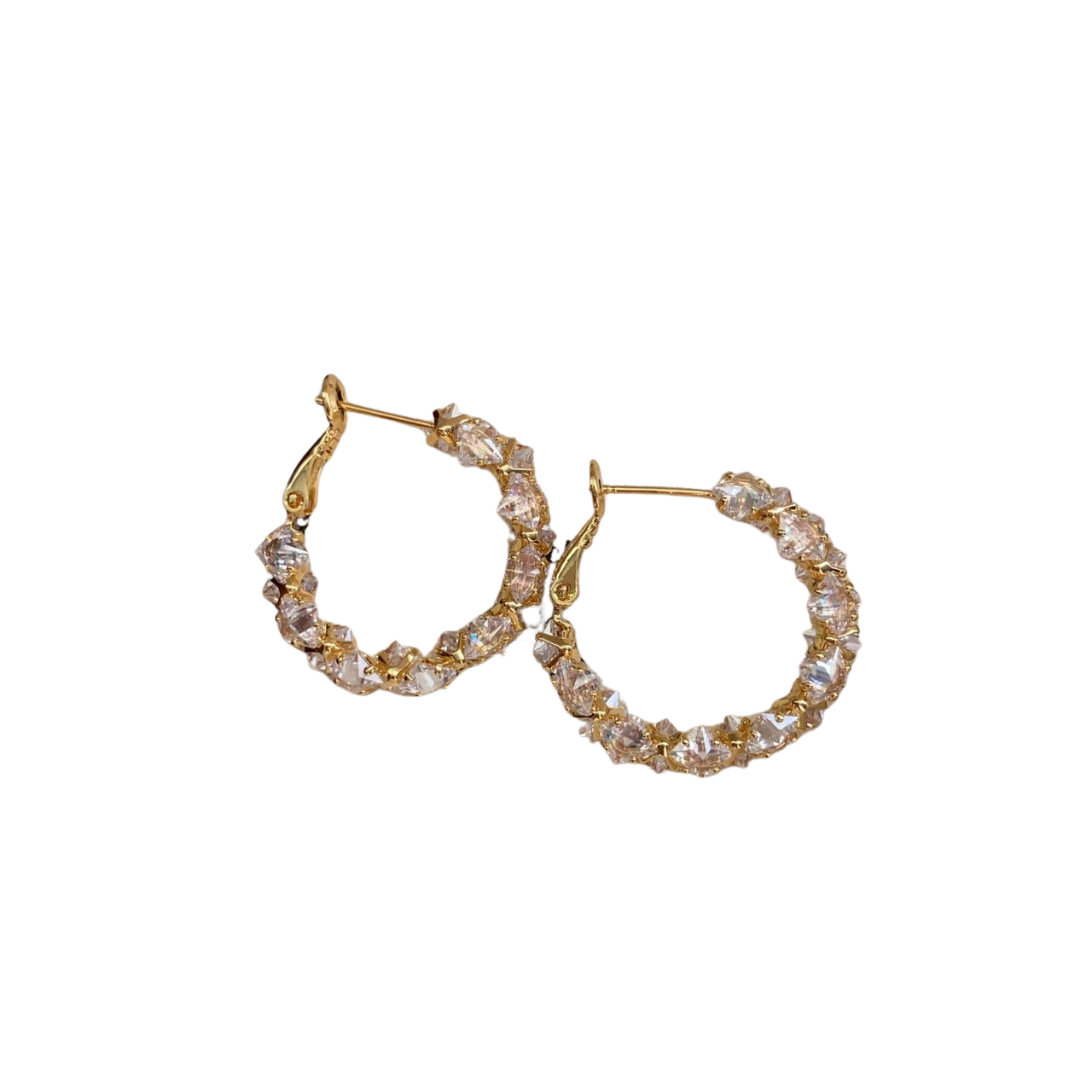 ELIX ZIRCON HOOP EARRINGS