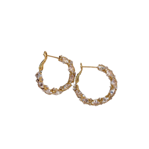 ELIX ZIRCON HOOP EARRINGS