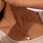 Load image into Gallery viewer, SOLEIL TOGGLE PEARL NECKLACE
