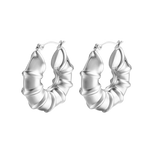Load image into Gallery viewer, ZEN BAMBOO HOOP EARRINGS
