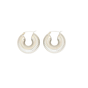 ORO WAVE HOOP EARRINGS