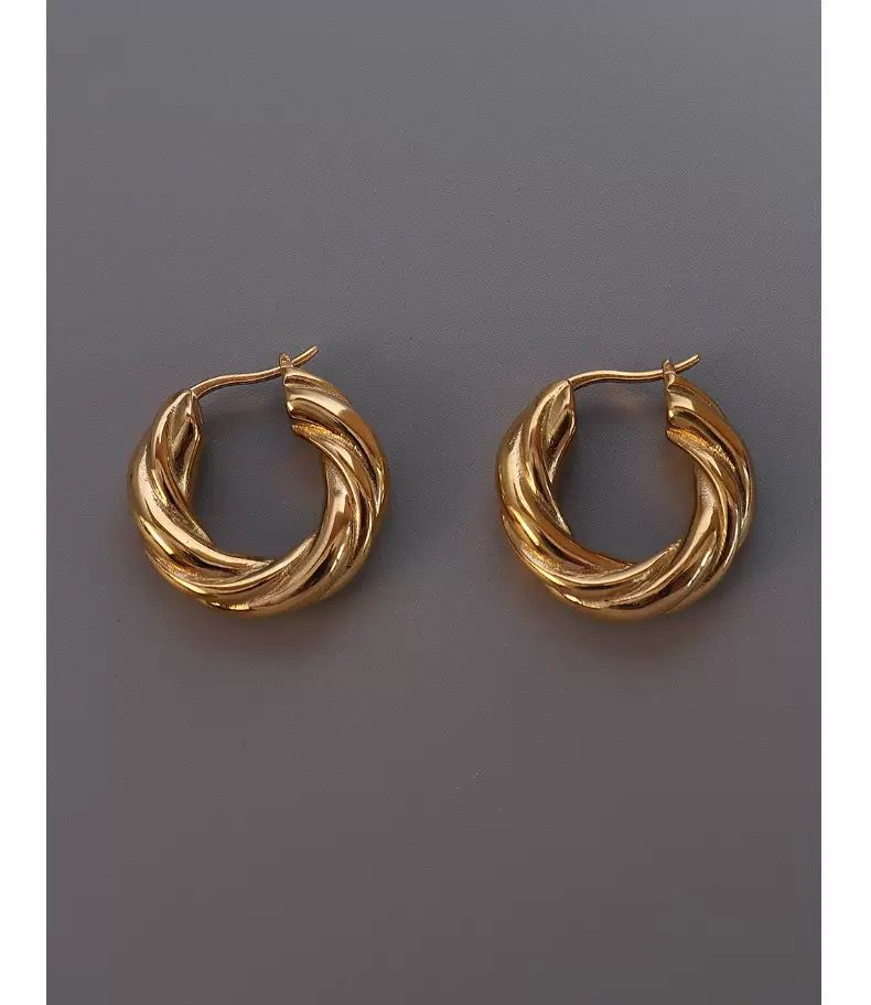 CURLE TWISTED HOOP EARRINGS