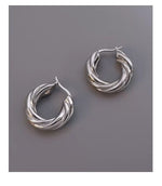 Load image into Gallery viewer, CURLE TWISTED HOOP EARRINGS
