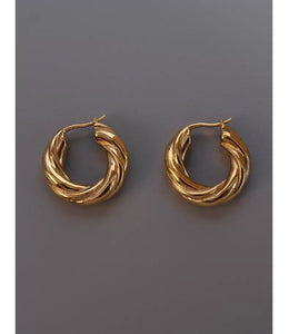 CURLE TWISTED HOOP EARRINGS