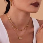 Load image into Gallery viewer, AMORA HERRINGBONE NECKLACE
