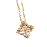 Load image into Gallery viewer, CLOVER CRYSTAL PENDANT NECKLACE

