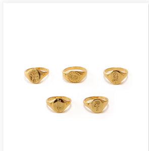 FLOWER SIGNET RING